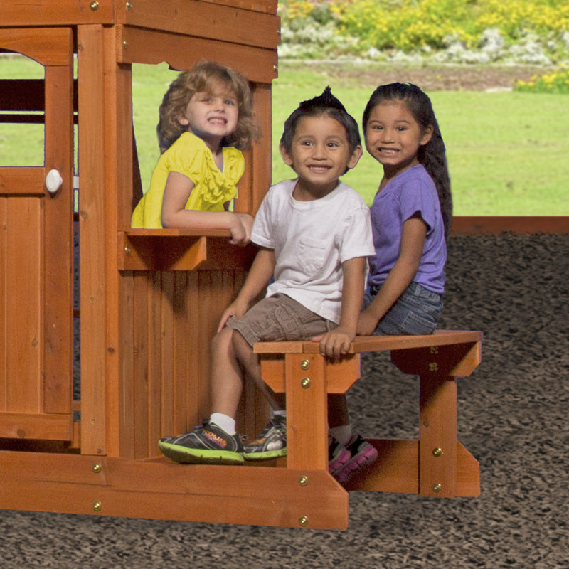 Backyard Discovery Oakmont All Cedar Swing Set & Reviews Wayfair